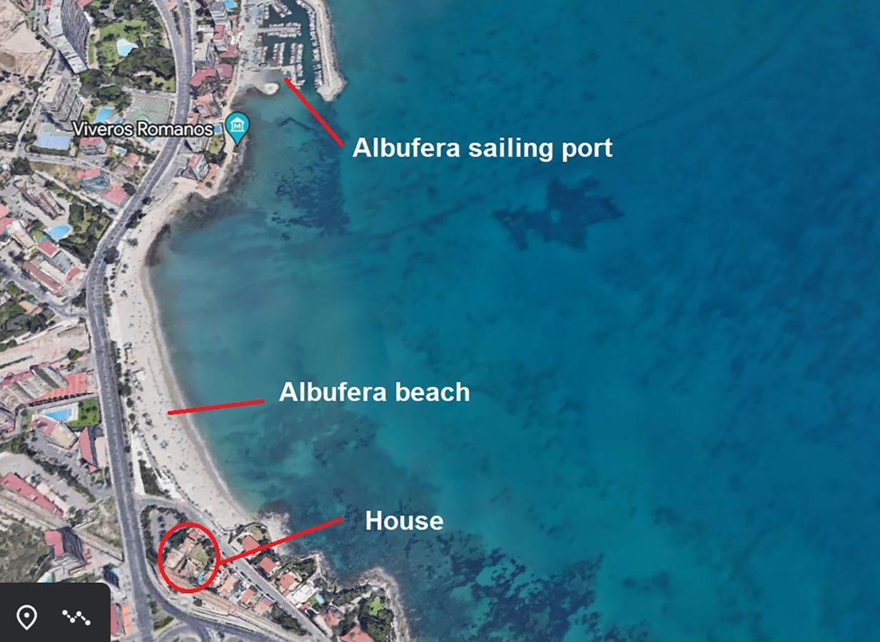 Great Villa, Sea Views, 20 Secs Walk To The Beach, Bbq, 9 People, 5 Mins Car From Alicante City Center, Sailing Club 3 Mins Walk Exteriér fotografie
